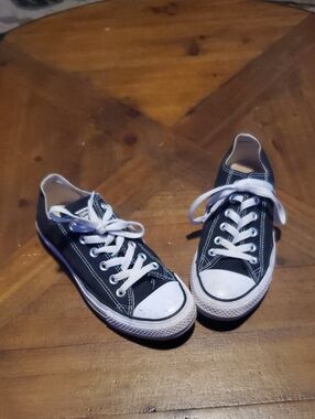 Converse Low-Top Canvas Sneakers in Black and White